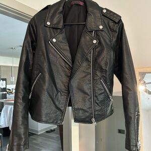 No Boundaries Black Leather Jacket